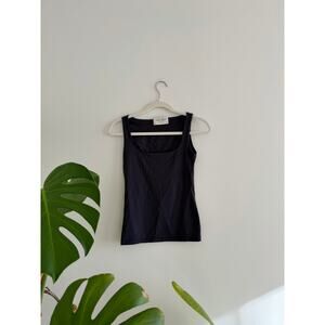 navy zara square neck basic tank | sz small 26